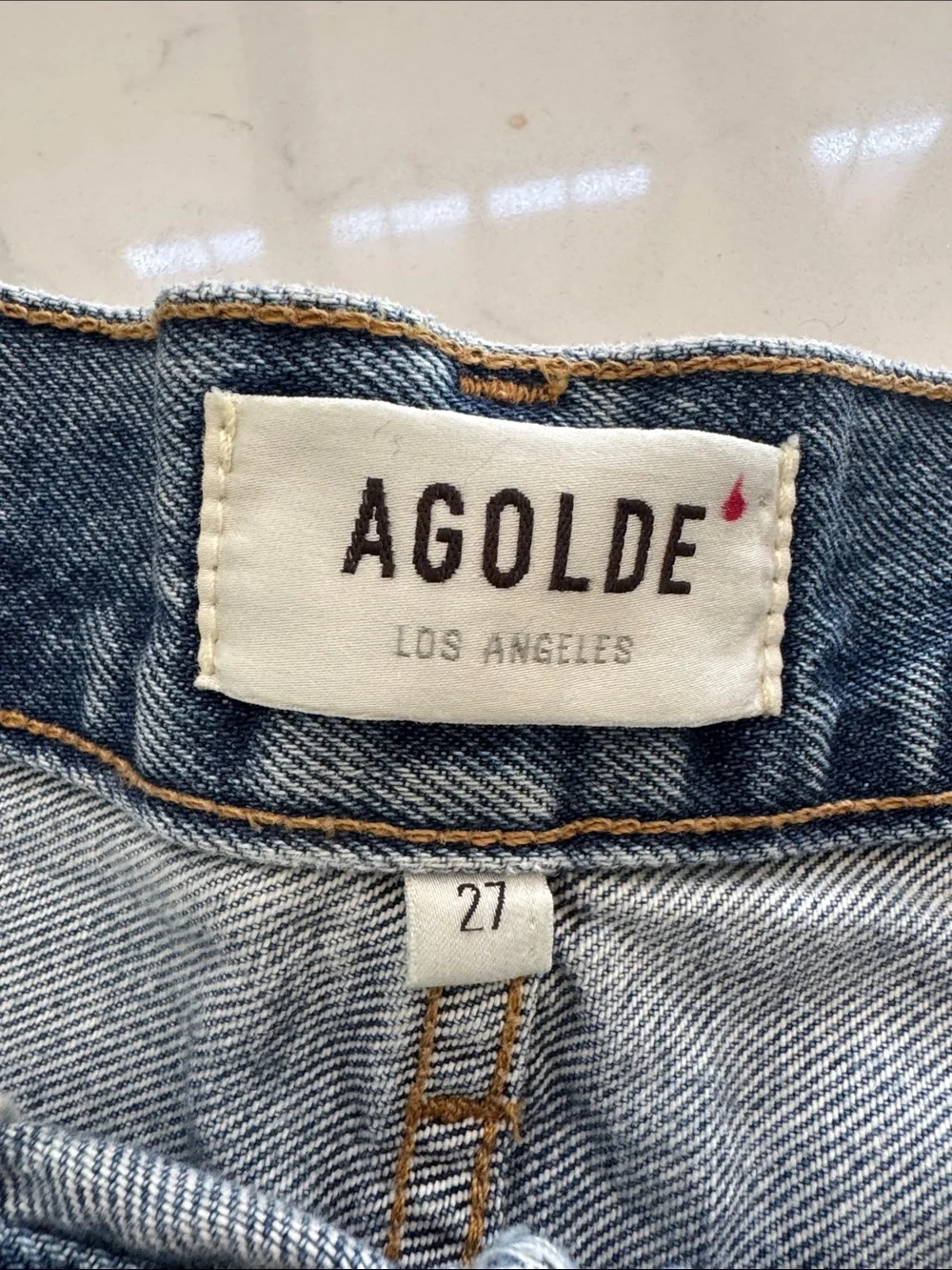 Agolde Magna Carpenter Denim Shorts
